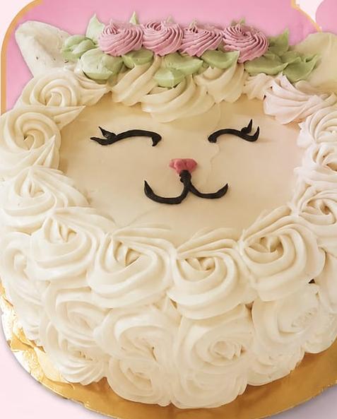 5 inch bento cake with buttercream rosettes